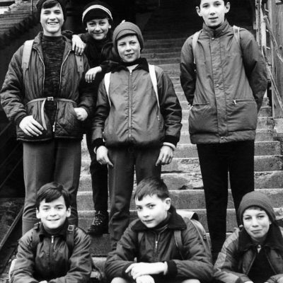 L'équipe de ravitaillement du camp de ski de la Planiaz - collection Pierre-Yves Detrey