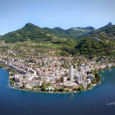Montreux, vue aérienne - Copyright B+G & Partners SA